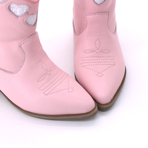 Cowboy Boot Western Leather Boot Heart Cowgirl Boot Girl Casual <strong>Shoe</strong> Low Heel Vintage Boot Custom Winter Custom Boot For Woman - Product Image 3