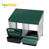 Nichoir automatique moderne pour poules d'extérieur, 2 compartiments en plastique avec plateau de collecte des œufs pour poules pondeuses