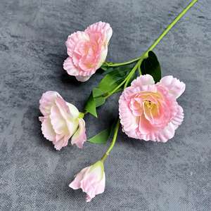 Elegante Real Touch Rosa Blanco Tallo largo Flor artificial Flor decorativa <span class=keywords><strong>Eustoma</strong></span> <span class=keywords><strong>Grandiflorum</strong></span> para la decoración de la boda - Product Image 4