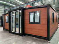 Maisons préfabriquées modernes de luxe extensibles - Maisons conteneurs pliables de 20/40 pieds, cabines modulaires portables préfabriquées à 2/3 chambres