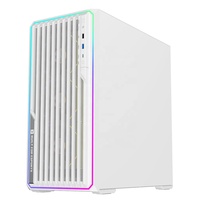 Boîtier d'ordinateur Ruix Full Tower, nouveau design, panneau ARGB, bande lumineuse gaming, façade ATX, verre trempé, alliage d'aluminium, en stock