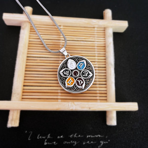 สร้อยคอจี้ดอกบัว<span class=keywords><strong>พระ</strong></span>พุทธเจ้าแบบย้อนยุคสร้อยคอสำหรับผู้ชายผู้หญิงเครื่องประดับเชือกสีดำแนวพื้นเมืองของขวัญสำหรับผู้ชาย - Product Image 2