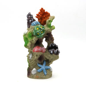 Aquarium Koraal Decoratie Hars Aquarium Verbergt Berggrot <span class=keywords><strong>Betta</strong></span> Vissen Schuilplaats Rots Koraalrif Ornament - Product Image 3