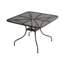 Table de salle à manger d'extérieur avec trou pour parapluie et 5 chaises de patio imperméable et antirouille adaptées à tous les temps