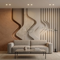 Papier peint mural 3D ondulé en marbre cannelé, imperméable, personnalisé, pour la décoration intérieure des murs de la maison