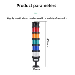 Suowei SV-QZ70 Driekleurige Machinegereedschap Signaallamp Apparatuur Waterdichte Geluids- & Lichtalarm Indicatorlampen 12V/24V/220V - Product Image 6