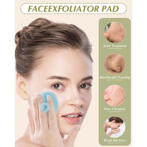 Silicone <b>Face</b> <b>Scrubbers</b> Exfoliator Brush-Facial Cleansing Brush Blackhead <b>Scrubber</b> Exfoliating Brush-Facial Cleansing Pads - Product Image 3