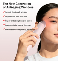 Appareil de beauté en verre à 6 modes Private Label, micro-courant pour lifting du visage et absorption du sérum, masseur
