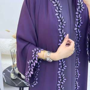 Conjunto de Abaya de Encaje de Lujo para Mujeres Musulmanas, Prenda Personalizada para Ocasiones Especiales, Proveedor de Telas de Alta Calidad - Product Image 2