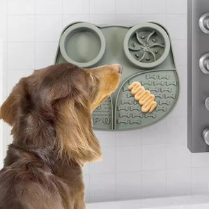 Hot-selling Practical wholesale eco-friendly non-toxic double bowl design pet dog slow food bowl pet slow food plate - Product Image 3