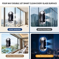 Robot de nettoyage de vitres intelligent à double jet quatre directions avec planification de trajet IA et évitement d'obstacles, OEM ODM, logo personnalisé, vente en gros