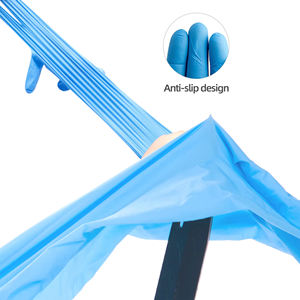 Безпорошковые одноразовые голубые нитриловые медицинские сенсорные лабораторные перчатки - Product Image 3