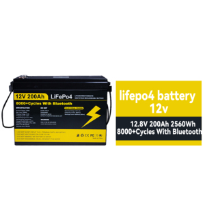 Batterie lithium-ion 12V 24V 200Ah pour chariot de golf, camping-car, solaire, 2,4 kWh, batterie LiFePO4 200Ah, 12,8V 100Ah 300Ah, système solaire, batterie lithium - Product Image 1