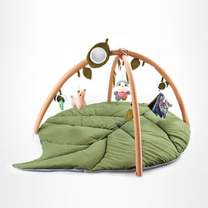 Alfombrilla de juego infantil de algodón suave con tela colgante, <span class=keywords><strong>manta</strong></span> de hojas de libro y alfombra de actividad, juguete educativo para gatear de bebé - Product Image 1
