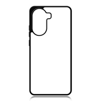 Coques de téléphone portable personnalisées en TPU souple 2D, vierges pour sublimation, antichoc, pour la série Redmi en noir/transparent