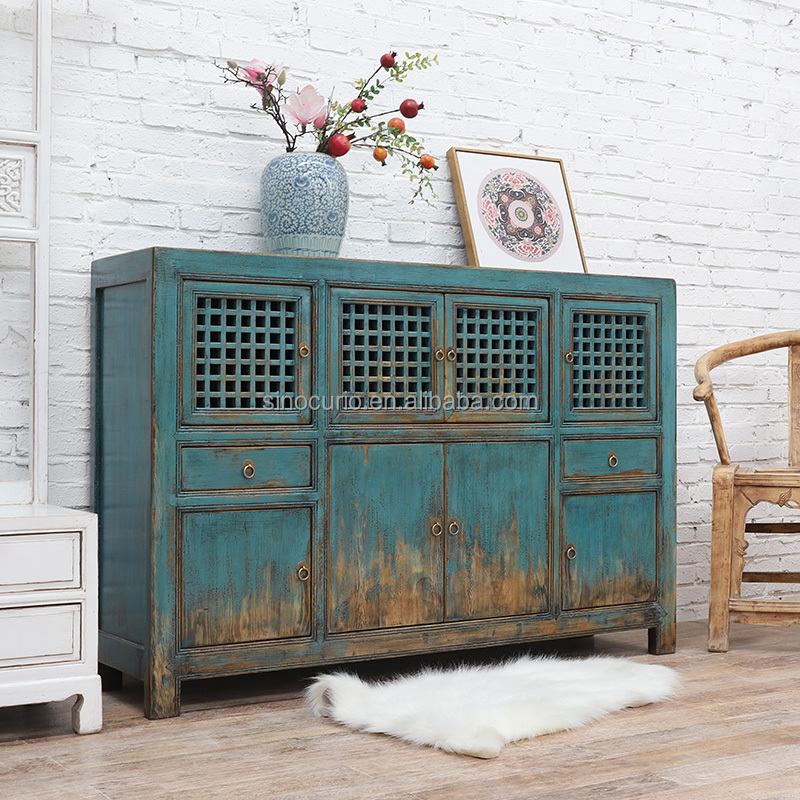 Chinese Antique Wooden Storage Cabinet China Hutch Cupboard Wardrobe Cabinet Display Shelf Dining Kitchen Cabinet Sideboard