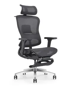 Chaise de bureau orthopédique moderne chaise élévatrice avec design en maille élégant et cintre