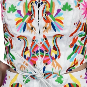 Vestido de Traje Sexy sin Mangas con Bordado Personalizado de Moda para Mujer OEM, Top y Falda - Product Image 4