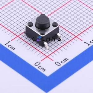 TS665TP Tactile <b>Switch</b> SMD-4P,6x6mm <b>Switch</b> Single Pole Single Throw Round Button 1.8N Vertical Mount - Product Image 1
