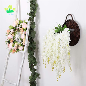 Flor de glicina de seda Artificial, colgante de glicina, enredadera, cadena de flores, decoración de boda para fiesta en casa - Product Image 4