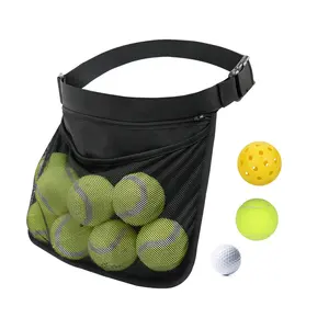 批发腰部网球袋可调节腰部皮袋6-8个球用于存放网球腰袋