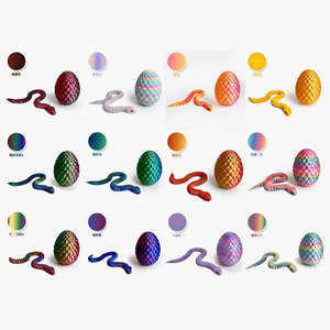 Serpente Stampato in 3D con Uovo, Figura di Serpente in Uova di Pasqua, Serpente Articolato, Giocattolo da Scrivania, Antistress <span class=keywords><strong>per</strong></span> Adulti - Product Image 6