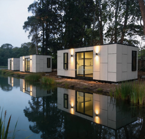 Maisons modulaires préfabriquées en fibre de verre pour camping-resort, conteneurs plats, design moderne pour hôtels extérieurs, bureaux et unités d'habitation complémentaires (ADU) - Product Image 2