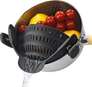 Wholesale Kitchen Splatter Screen Adjustable Silicone Strainer Clip for Drain Pot Pasta and Food Basket Shape with Oil Usage - Product Image 1