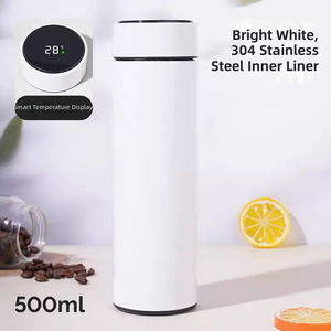 Gourde isotherme en acier inoxydable <span class=keywords><strong>à</strong></span> double paroi de 500 ml avec affichage de la température intelligent, personnalisable avec logo, réutilisable - Product Image 6