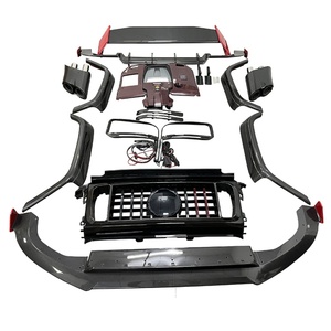 Kit carrosserie en fibre de carbone sèche style R, diffuseur, spoiler, calandre, embouts d'échappement pour Mercedes Benz G63 G500 W464 G900, extensions d'ailes - Product Image 1