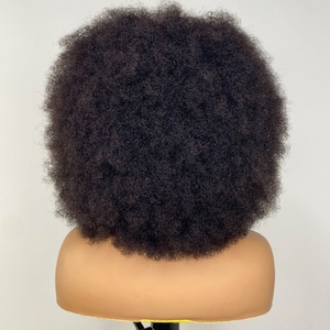 Perruque Lace Frontal wig naturelle bouclée, couleur 1B, populaire, à cuticule unique, cheveux humains, prix de gros - Product Image 6