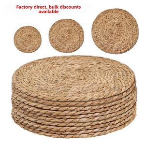 Nordic-style Tea <b>Tray</b> Non-slip coaster Kitchen Heat-resistant Mat Bowl Pad Insulated Placemat Woven <b>Circle</b> Multiple Diameters - Product Image 3