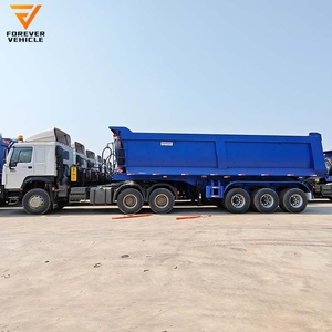 Remolques Volquete de Servicio Pesado de 3 y 4 Ejes, Nuevos y Usados, con Cilindro Hidráulico, para Tractor, con Descarga Lateral y Trasera - Product Image 1