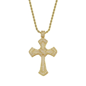 Colgante de Diseño Personalizado <span class=keywords><strong>Chucky</strong></span> Hop Punk con Zirconia en Forma de T para Hombre y Mujer, Accesorios de Moda con Personalidad, Aleación - Product Image 6