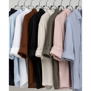 Camisa de vestir clásica de manga larga para hombre para ropa de oficina, suministro al por mayor, camisa de vestir formal para hombre con logotipo personalizado para uniforme de negocios - Product Image 4