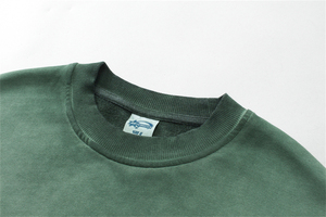 <b>Men's</b> Clothing 100%cotton Oversize Drop Shoulder 430g HeavyWeight Colors Vintage Wash Gradient Effect Unisex Pullover Sweatshirt - Product Image 5