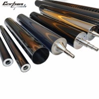 Rouleau en fibre de carbone à surface lisse anti-déformation, rouleau de guidage enroulé en filament haute résistance pour équipement industriel