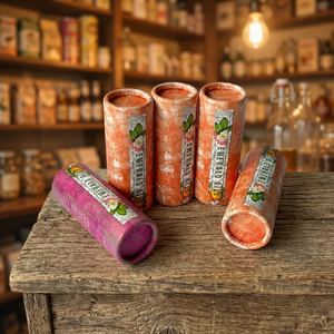 Tubo de papel kraft blanco, personalizado e impreso, ecológico, para la creación de bálsamos cosméticos sólidos y protectores solares DIY. - Product Image 1