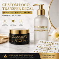 Étiquettes cosmétiques 3D personnalisées en relief, autocollants de transfert imperméables en feuille d'or pour pots, bouteilles, tubes, emballages de soins de la peau, logo OEM ODM