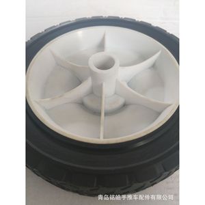 Solid Rubber Wheel 7 Inch Firm Gray Industrial Caster <b>For</b> <b>Tool</b> <b>Cart</b> - Product Image 4