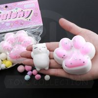 Jouets Squishy Taba anti-stress tendance 2025 – Jouets silencieux en forme de chat et de patte, Squishies Kawaii pour enfants