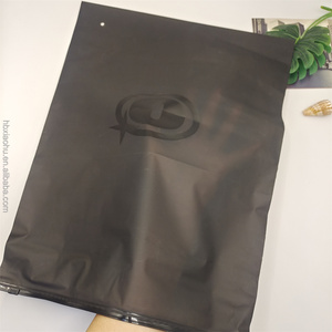 35*45cm một bên sương giá, một bên màu đen biểu tượng tùy chỉnh Poly Dây Kéo Túi Frosted cho quần áo may mặc T-Shirt - Product Image 4