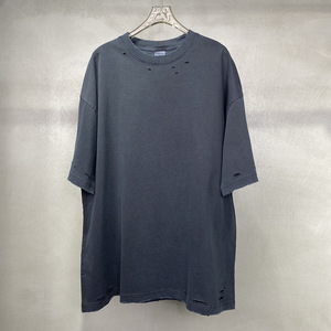 Custom Logo Heavyweight 275GSM T-shirt Streetwear Stock Pour Vintage Acid Washed Boxy Fit Cropped Oversized Distressed Tshirt - Product Image 5