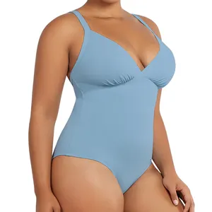 Ladymate ODM/OEM Maillot De Bain Une Piece Para Mujer Women Flattering Shirring Designs Swimwear Plus Size 1 Piece Swimsuits