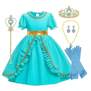 güzel fantezi elbiseler Suppliers-Kızlar cadılar bayramı Cosplay parti fantezi kostümleri prenses Allahdin Jasmin elbise HCAL-007