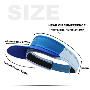 Wrels Thương Hiệu Chất Lượng Cao Unisex Nylon Mũ Mặt Trời Tùy Chỉnh Trọng Lượng Nhẹ Thoáng Khí Tập Thể Dục Cap Golf Câu Cá Ngoài Trời Thể Thao Visor - Product Image 4