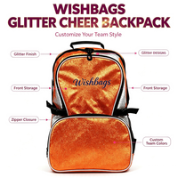 Sac à dos scintillant personnalisé pour filles, idéal pour la danse, la gymnastique, le cheerleading, l'école, les adolescentes, et les activités sportives en extérieur