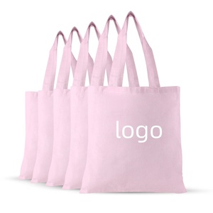 Promotional Personalized Blank <b>Plain</b> Cotton <b>Canvas</b> Bags Reusable Shopping Cotton Tote Bags With Custom Printed Logo - Product Image 2