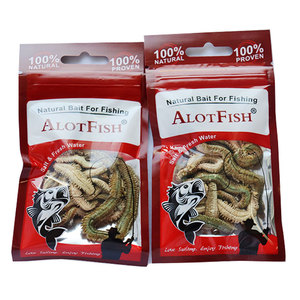 Mayorista 10 g/bolsa Gusanos reales Liofilizado Lugworm Señuelo de pesca suave Gusano de arena seco Cebo de pesca de mar - Product Image 2