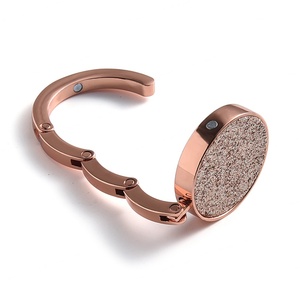 Custom Design 3D Metal Magnetic Portable <b>Table</b> <b>Folding</b> Purse Hanger Bag Holder Handbag Hook for Ladies - Product Image 5